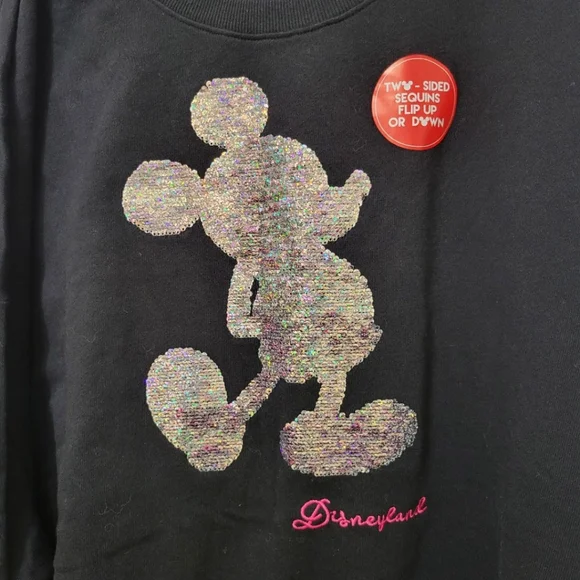Disney Mickey Mouse Disneyland Reverse Sequin Sweater - Picture 14 of 14